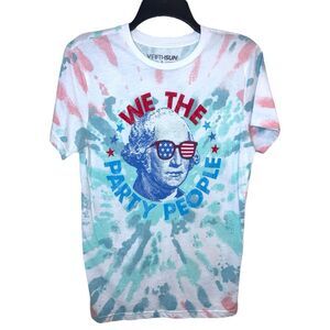 Fifth Sun Women’s Patriotic Tie-Dye Graphic T-Shirt Size Small
